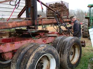 Larry getting things ready for the first pull