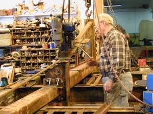 Larry built most of the equipment in his shop in Ohio